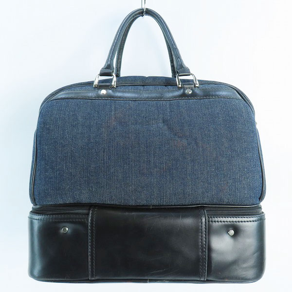 実際に弊社で買取させて頂いたEVISU GOLF/エビスゴルフ ゴルフバッグ ボストンバック スパイク収納 デニム×レザーの画像 1枚目