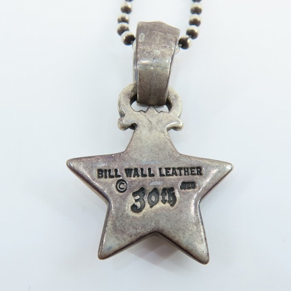 実際に弊社で買取させて頂いたBILL WALL LEATHER/BWL/ビルウォールレザー 30th Anniversary スター ペンダント/ネックレスの画像 2枚目