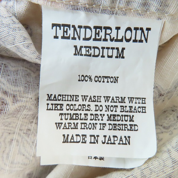 実際に弊社で買取させて頂いたTENDERLOIN/テンダーロイン ペイズリー 長袖 スタンドカラーシャツ/Mの画像 3枚目