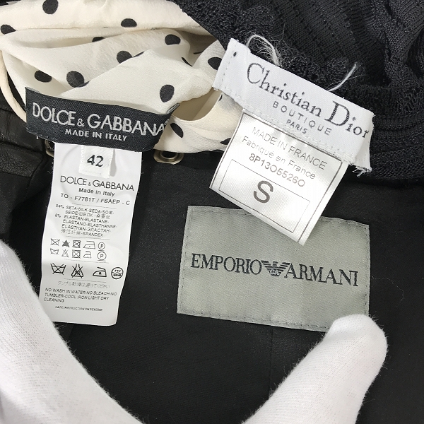 実際に弊社で買取させて頂いた【おまとめ】Christian Dior/クリスチャンディオール DOLCE&GABBANA/ドルチェ＆ガッバーナ 他 スカート/カットソー 等の画像 2枚目