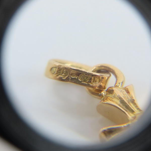 実際に弊社で買取させて頂いた（2）CHROME HEARTS/クロムハーツ 22K BABY FAT/ベビーファットクロス チャーム ｗ/エメラルドの画像 6枚目