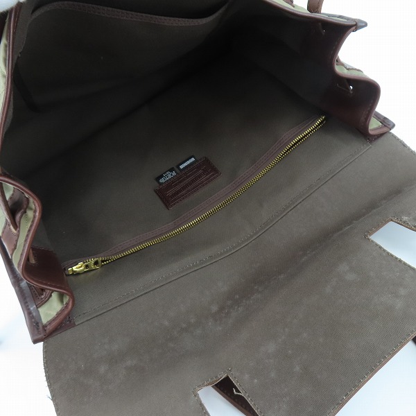 実際に弊社で買取させて頂いたNEIGHBORHOOD×PORTER/ネイバーフッド×ポーター VOYAGER レザー/キルティング トートバッグの画像 3枚目