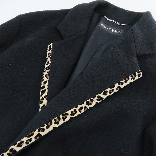 実際に弊社で買取させて頂いたWACKO MARIA/ワコマリア レオパード切替 チェスターコート/Mの画像 6枚目