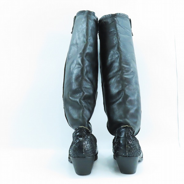 実際に弊社で買取させて頂いたJUNYA WATANABE COMME des GARCONS/ジュンヤワタナベ コムデギャルソン レザー ロングブーツ/Mの画像 1枚目