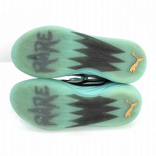 実際に弊社で買取させて頂いたPuma/プーマ MB02 Honeycomb/ハニカム ラメロ・ボール シグネイチャーモデル"Turquoise/Black/Yellow" 377590-01/27.5の画像 2枚目