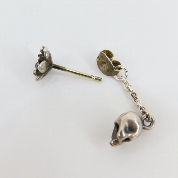 実際に弊社で買取させて頂いた【ギャラ付き】KONRON/コンロン ベビースカル ピアスの画像 5枚目