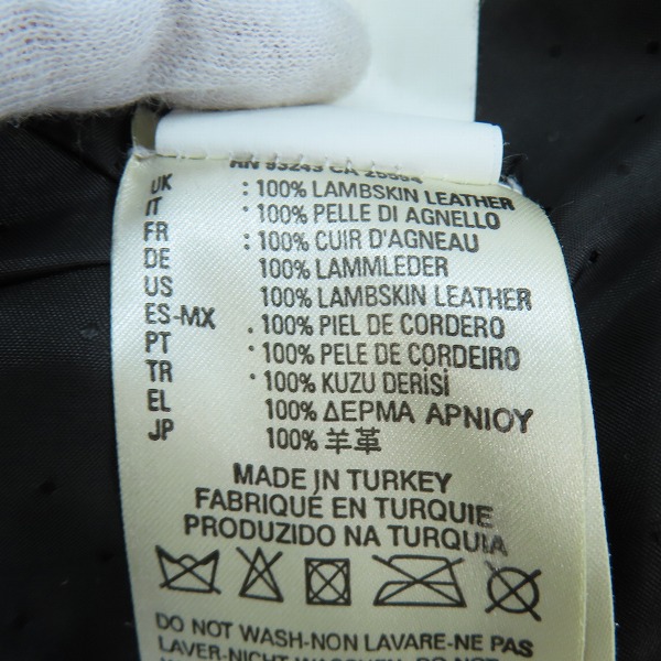 実際に弊社で買取させて頂いたDIESEL/ディーゼル ラムレザー ダブルライダースジャケット ブラック TR008568/Lの画像 3枚目