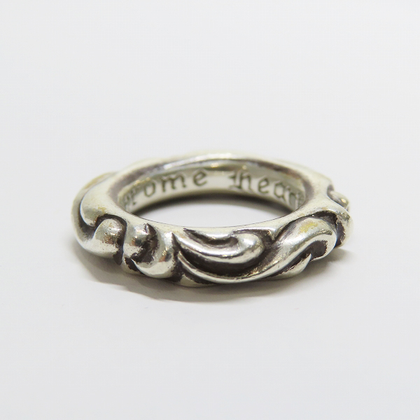実際に弊社で買取させて頂いたCHROME HEARTS/クロムハーツ スクロール バンド リング/9号の画像 3枚目