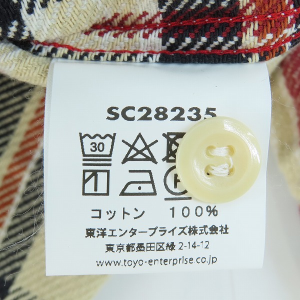 実際に弊社で買取させて頂いた【未使用】 SUGAR CANE/シュガーケーン TWILL CHECK WORK SHIRT/ツイルチェック ワークシャツ オフホワイト SC28235/XLの画像 3枚目