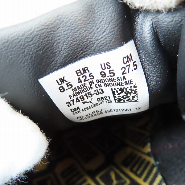 実際に弊社で買取させて頂いたPUMA/プーマ SUEDE CLASSIC XXI P BLACK-I BLUE-URBAN RED 374915-33/27.5の画像 5枚目