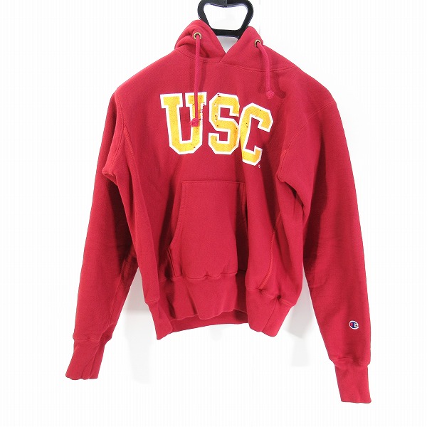 実際に弊社で買取させて頂いたChampion/チャンピオン USC REVERSE WEAVE sweat parka リバースウィーブ スウェット パーカー 赤単タグ 復刻 M