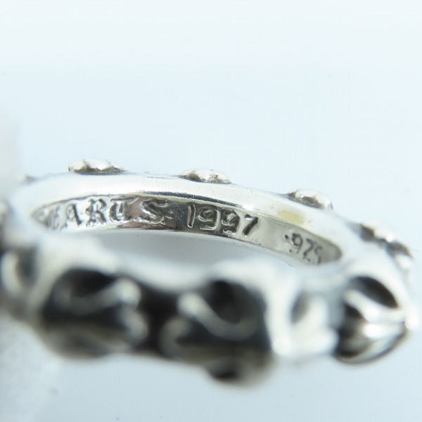 実際に弊社で買取させて頂いたCHROME HEARTS/クロムハーツ CROSS BAND RING/クロス バンド リング 16.5号の画像 7枚目