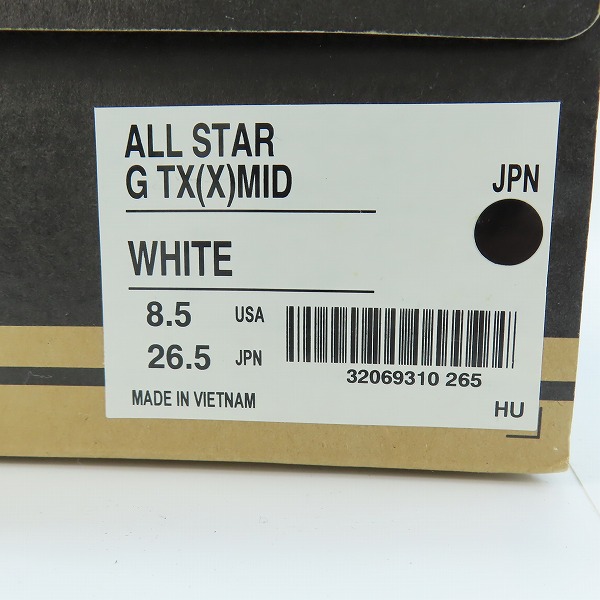 実際に弊社で買取させて頂いたCONVERSE/コンバース ALL STAR G TX MID/オールスター ゴルフシューズ/26.5の画像 9枚目