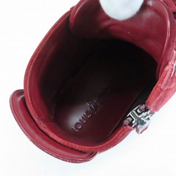 実際に弊社で買取させて頂いたLouis Vuitton/ルイヴィトン 2014 ピースマーク スエード ハイカットスニーカー/7の画像 4枚目