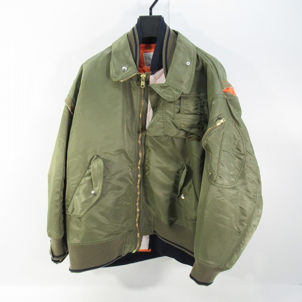 実際に弊社で買取させて頂いたkolor/カラー 22AW ナイロン サテン MA-1 ブルゾン/ジャケット 22WCM-G09111/2