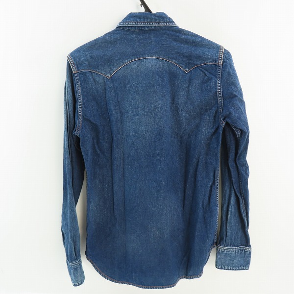 実際に弊社で買取させて頂いたBLUE BLUE/ブルーブルー 胸ターコイズボタン ウエスタンデニムシャツ1の画像 1枚目