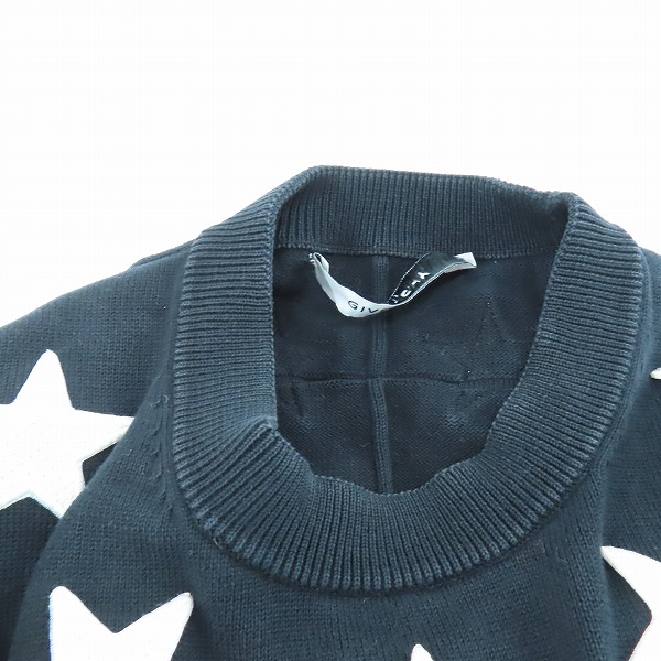 実際に弊社で買取させて頂いた【JPタグ】GIVENCHY/ジバンシィ 18AW STARモチーフ テクニカルニット BM900D4Y0B/Mの画像 5枚目