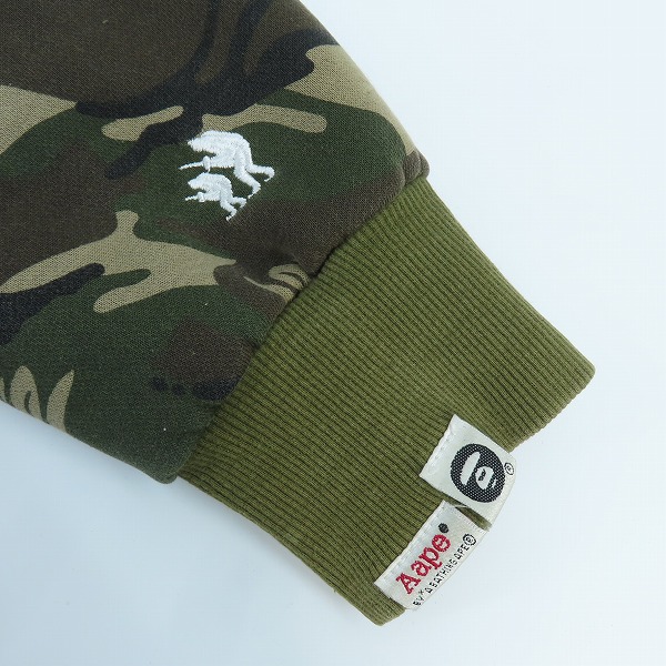 実際に弊社で買取させて頂いたAAPE BY A BATHING APE/アベイシングエイプ カモフラ ジップアップパーカー/Lの画像 5枚目