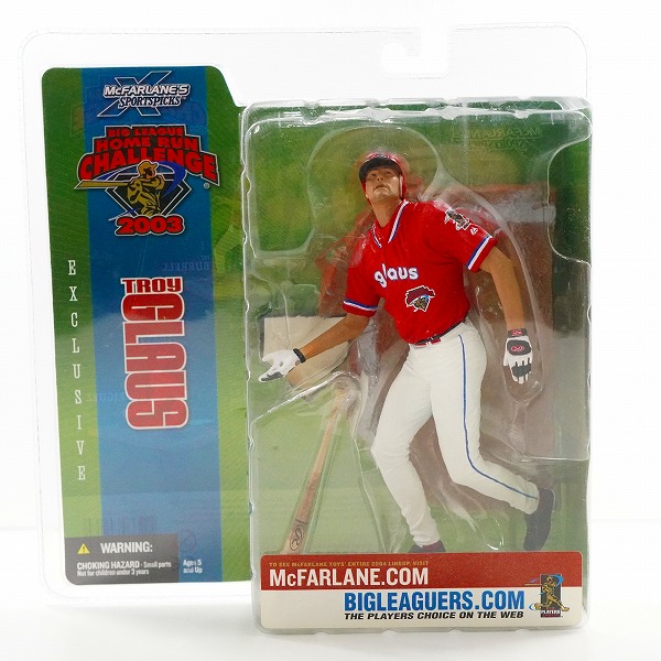 実際に弊社で買取させて頂いた【未開封】McFARLANE TOYS/マクファーレントイズ ビッグリーグ ホームランチャレンジ 2003 TROY GLAUS フィギュア