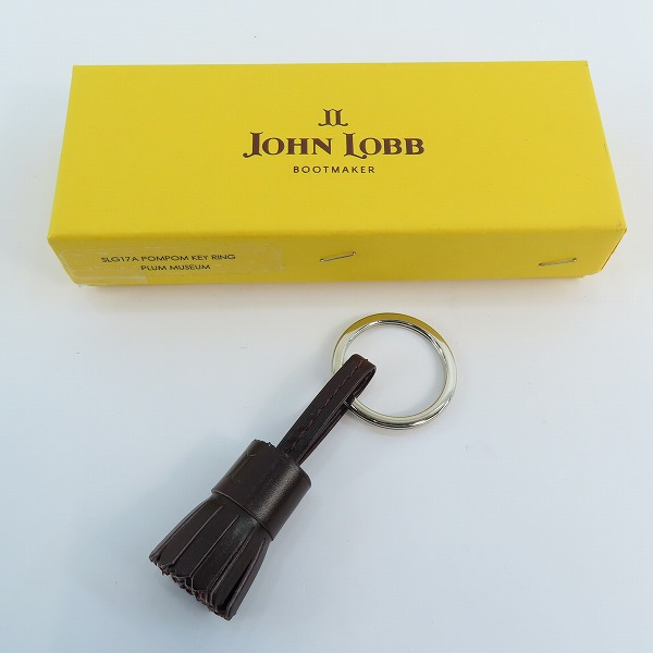 実際に弊社で買取させて頂いた(2)JOHN LOBB/ジョンロブ  POMPOM KEYRING/キーホルダー キーリング バーガンディの画像 6枚目