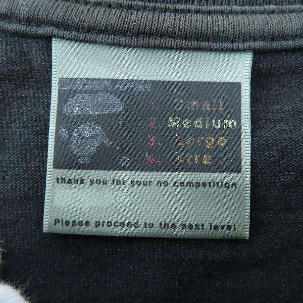 実際に弊社で買取させて頂いたA BATHING APE/アベイシングエイプ タータンチェック 猿顔プリント Tシャツ/Ｍの画像 2枚目