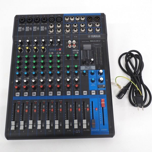 実際に弊社で買取させて頂いたYAMAHA/ヤマハ MG12XU 12チャンネル アナログミキサー【通電確認済】