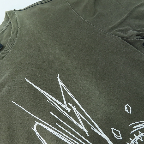 実際に弊社で買取させて頂いたNUMBER(N)INE/ナンバーナイン 04SS ドリーム期 ギター ダメージ加工 プリント 半袖Tシャツ 5の画像 7枚目