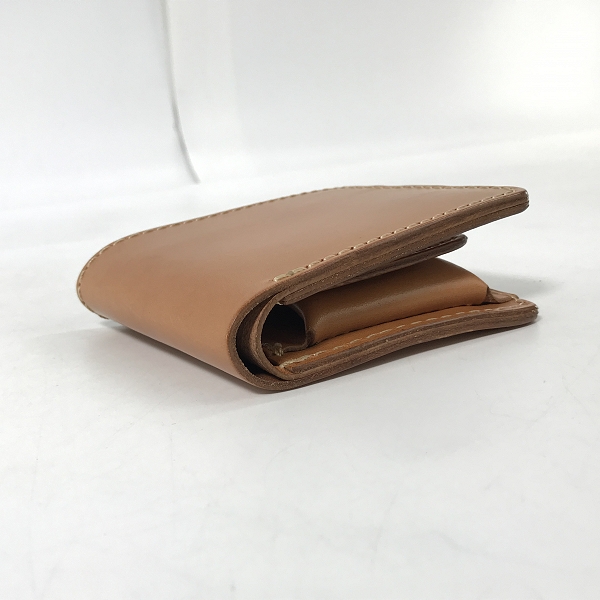 実際に弊社で買取させて頂いたHERZ/ヘルツ 二つ折り財布/ウォレット レザー キャメルの画像 2枚目