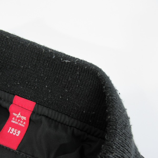 実際に弊社で買取させて頂いたALPHA INDUSTRIES/アルファインダストリーズ MA-1 ブルゾン TA1400-001 ブラック Lの画像 5枚目