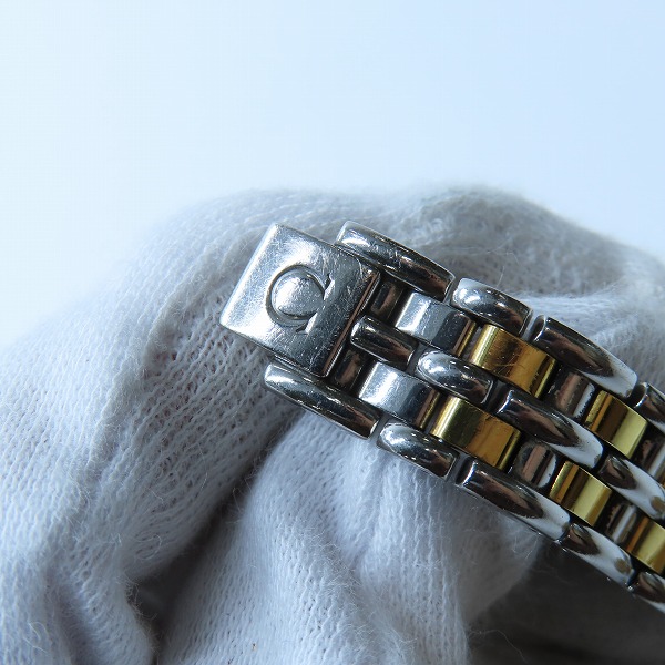 実際に弊社で買取させて頂いたOMEGA/オメガ DeVille デビル SS×YG クオーツ ゴールド文字盤 4260.13の画像 7枚目