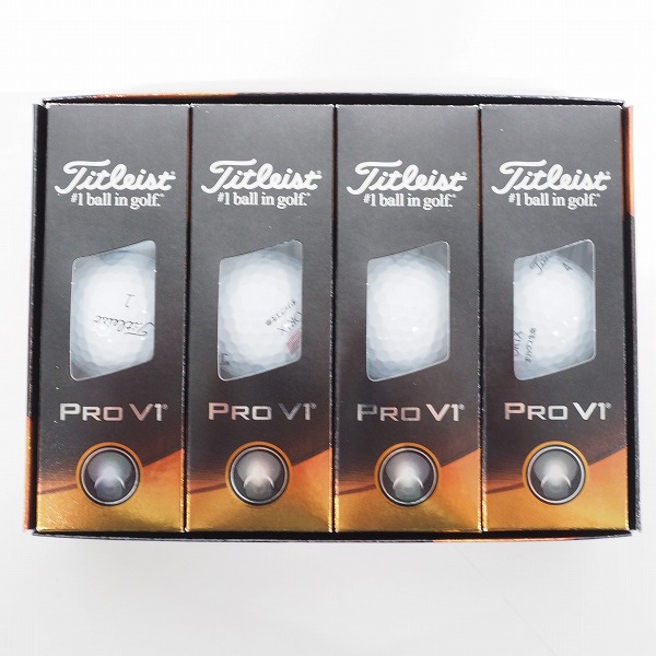 実際に弊社で買取させて頂いた【未使用/オウンネーム】Titleist/タイトリスト PRO V1 ゴルフボール ホワイト 1ダース