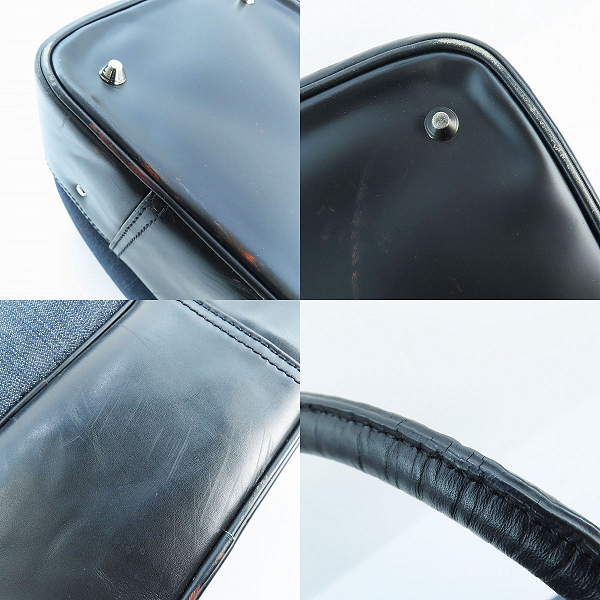 実際に弊社で買取させて頂いたEVISU GOLF/エビスゴルフ ゴルフバッグ ボストンバック スパイク収納 デニム×レザーの画像 8枚目