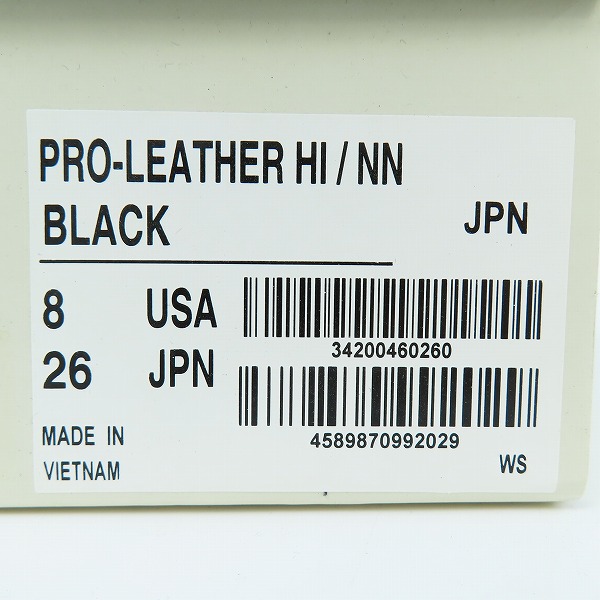 実際に弊社で買取させて頂いたconverse×nonnative/コンバース×ノンネイティブ PRO-LEATHER HI/プロレザー ハイカット スニーカー 34200460/26の画像 9枚目