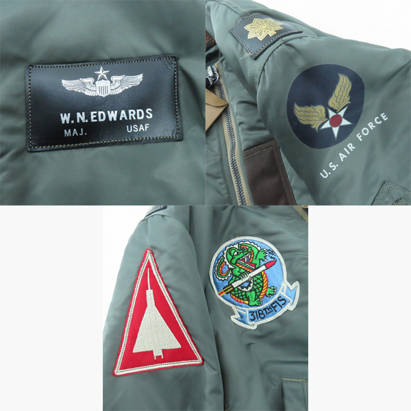 実際に弊社で買取させて頂いた【未使用】BUZZ RICKSON'S/バズリクソンズ TYPE MA-1 ALBERT TURNER 1stモデル “GREEN DRAGONS” BR15329/L の画像 7枚目