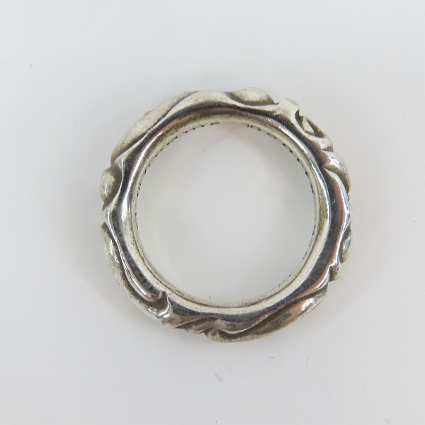 実際に弊社で買取させて頂いたCHROME HEARTS/クロムハーツ スクロールバンドリング 16.5号の画像 5枚目
