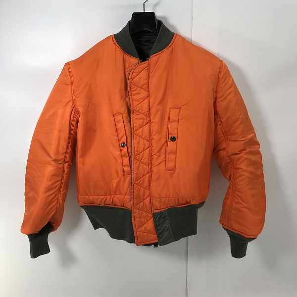 実際に弊社で買取させて頂いたALPHA INDUSTRIES/アルファインダストリーズ MA-1 1968復刻モデル リバーシブル フライトジャケット MIL-J-8279D/Sの画像 2枚目