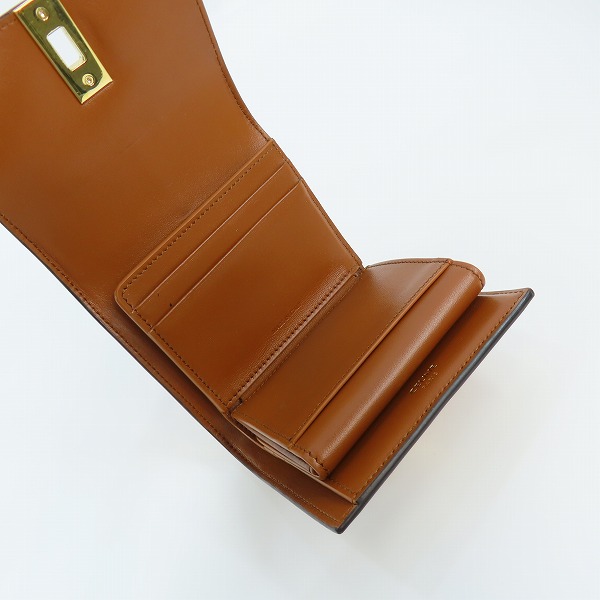 実際に弊社で買取させて頂いたCELINE/セリーヌ スモールトリフォールドウォレット 16/コンパクトウォレット 10F523の画像 4枚目