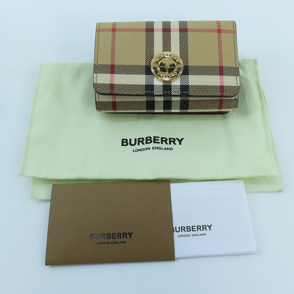 実際に弊社で買取させて頂いたBURBERRY/バーバリー ノバチェック PVC ホック 三つ折り 財布 ウォレットの画像 9枚目