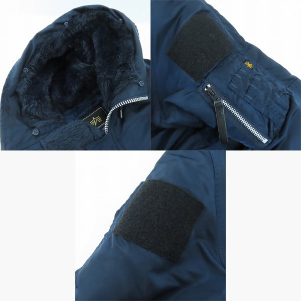 実際に弊社で買取させて頂いたALPHA INDUSTRIES/アルファインダストリーズ N-3B フライトジャケット 1615-573-8335 /XLの画像 7枚目