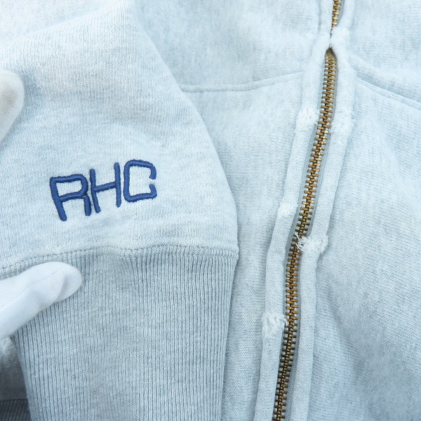 実際に弊社で買取させて頂いたRHC Ron Herman×Champion/ロンハーマン×チャンピオン ジップアップ パーカーC8-F117/XLの画像 5枚目