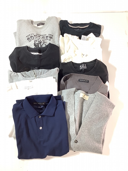 実際に弊社で買取させて頂いた【おまとめ】ナノユニバース/トゥモローランド/ユナイテッドアローズ 等 ポロシャツ/カーディガン/白Ｔシャツ 他