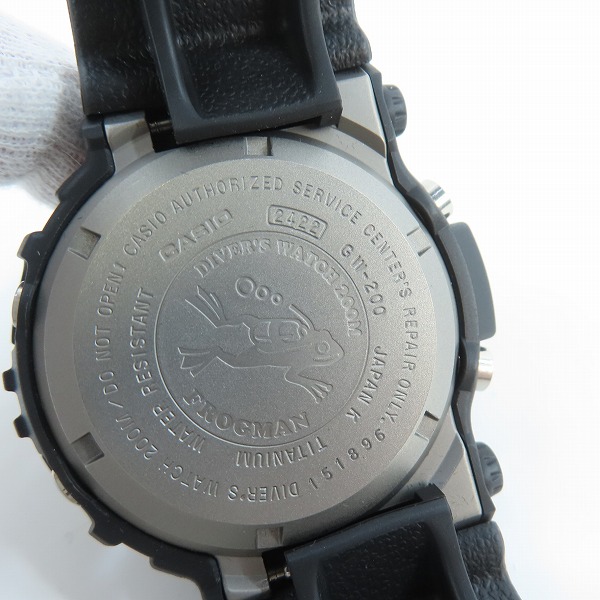 実際に弊社で買取させて頂いたG-SHOCK/G-ショック FROGMAN/フロッグマン タフソーラー スクリューバック GW-200-2JFの画像 3枚目