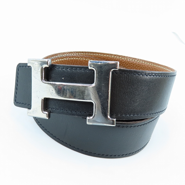 実際に弊社で買取させて頂いたHERMES/エルメス コンスタンス/Hロゴバックル/□G刻印 リバーシブル レザーベルト 