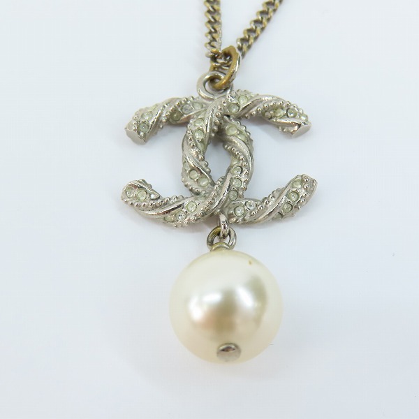 実際に弊社で買取させて頂いた【ジャンク】 CHANEL/シャネル ココマーク スイングパール ネックレスの画像 1枚目