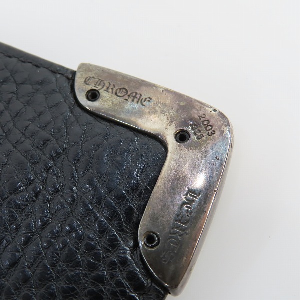 実際に弊社で買取させて頂いたCHROME HEARTS/クロムハーツ シングルフォールド ロングウォレット チップスコーナー の画像 6枚目