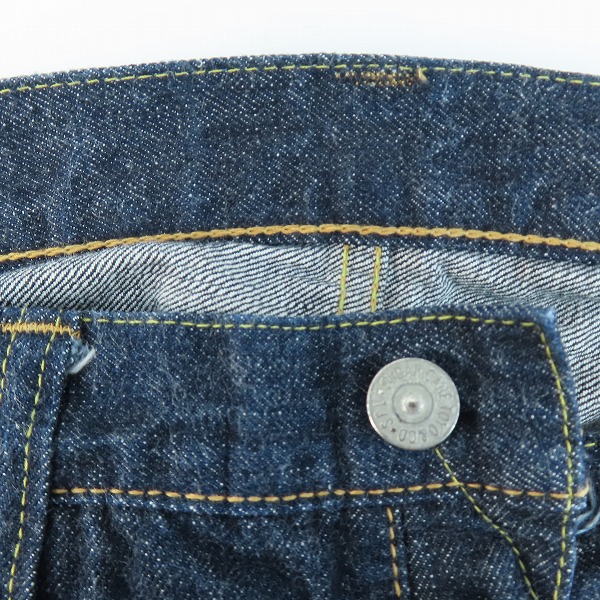 実際に弊社で買取させて頂いたSUGAR CANE/シュガーケーン 1947モデル スリムフィット タイプ3 デニムパンツ SC42014/W32L34の画像 7枚目