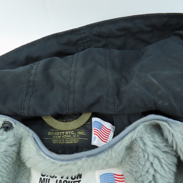 実際に弊社で買取させて頂いたSCHOTT×DELUXE/ショット×デラックス ボアライナー付き モッズコート 06AD5010/Mの画像 6枚目