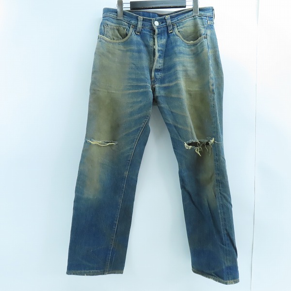 実際に弊社で買取させて頂いた【難有り】LEVI'S/リーバイス ヴィンテージ 501 66前期 ボタン裏刻印6/点々/スモールe ボタンフライ デニムパンツ