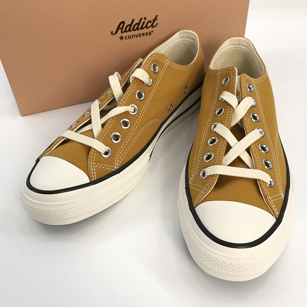 実際に弊社で買取させて頂いたCONVERSE ADDICT/コンバース アディクト CHUCK TAYLOR CANVAS OX/チャックテイラー ビブラムソール スニーカー 1AD249/28