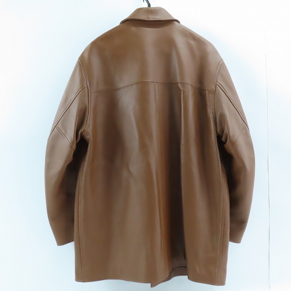 実際に弊社で買取させて頂いたWACKO MARIA/ワコマリア 23SS LEATHER COAT/TYPE-1 コート 23SS-WMO-CO03/Mの画像 1枚目